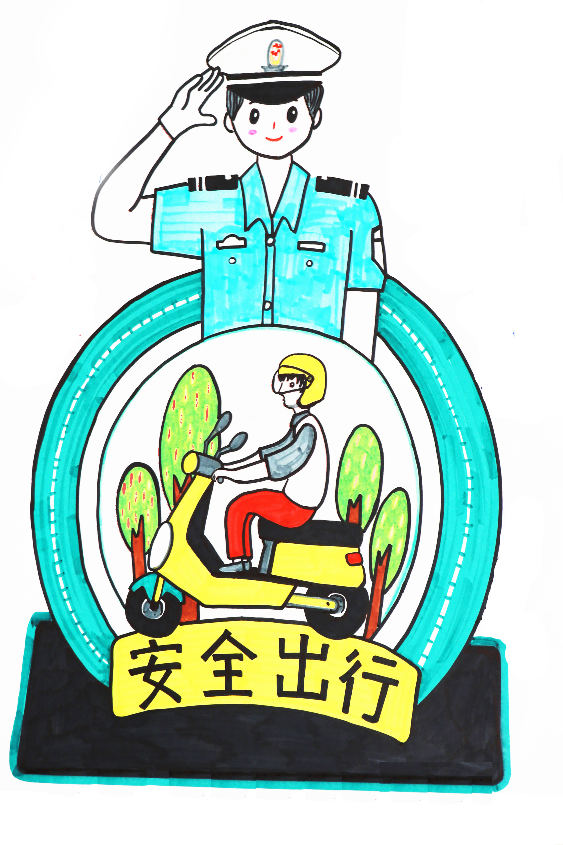陕西澄城县:"漫画"交通安全 让文明与你"有约"