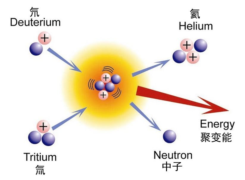 核聚变反应原理 图片来源:中核集团西物院