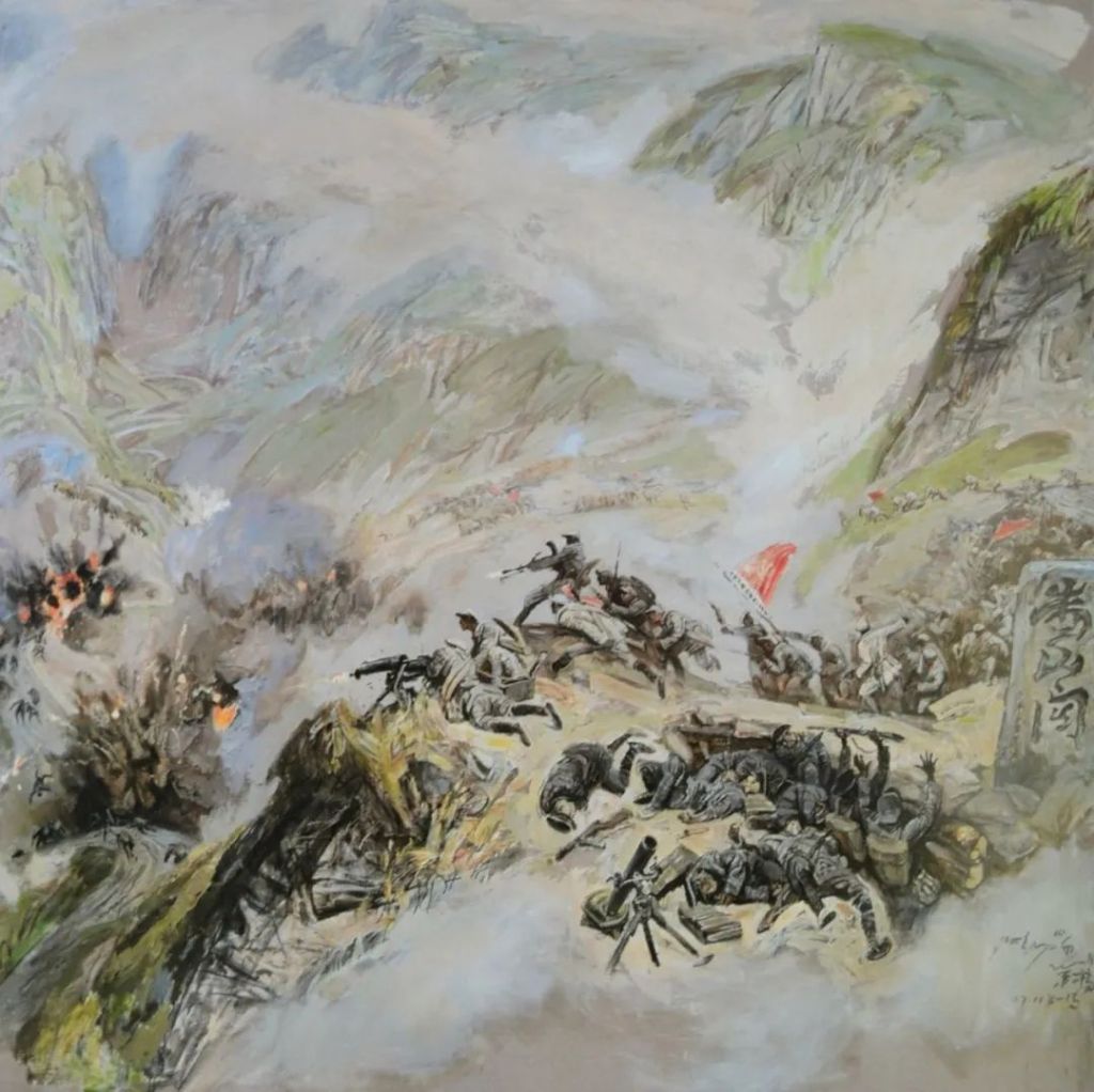 沈尧伊 《娄山关大捷》 油画 布面油彩 2007年 300cm×300cm