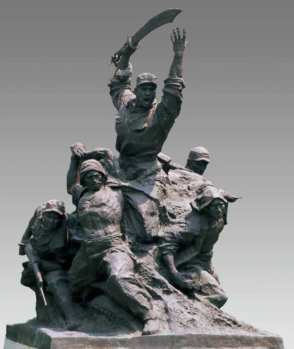 潘鹤,梁明诚 《大刀进行曲》 雕塑 铜 1976年 360cm×360cm×240cm