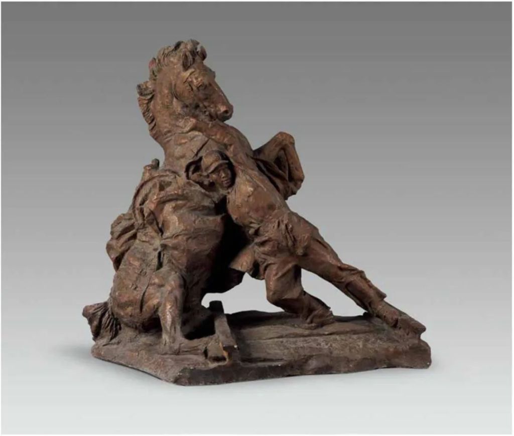 唐大禧 《欧阳海》 雕塑 铜 1964年 142.5cm×149cm×99cm