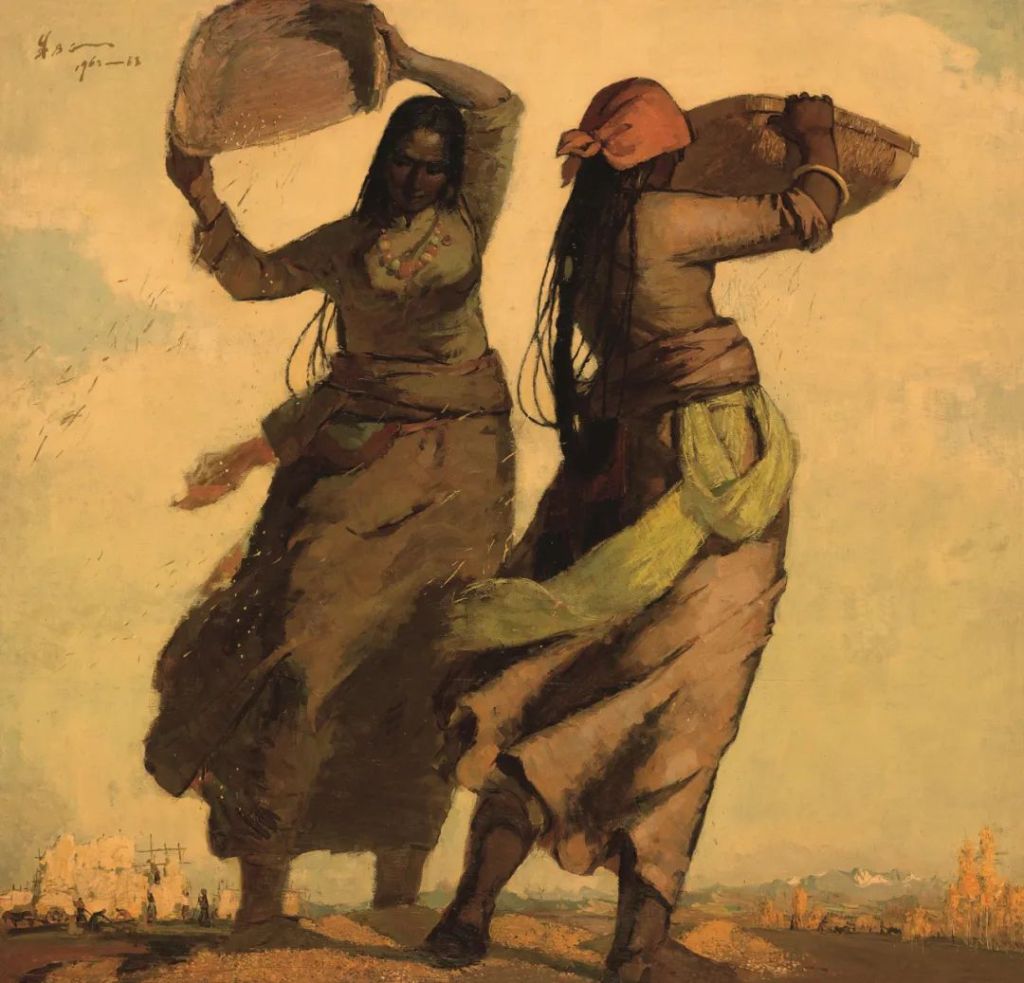 朱乃正 《金色的季节》 油画 布面油彩 1963年 156cm×162cm