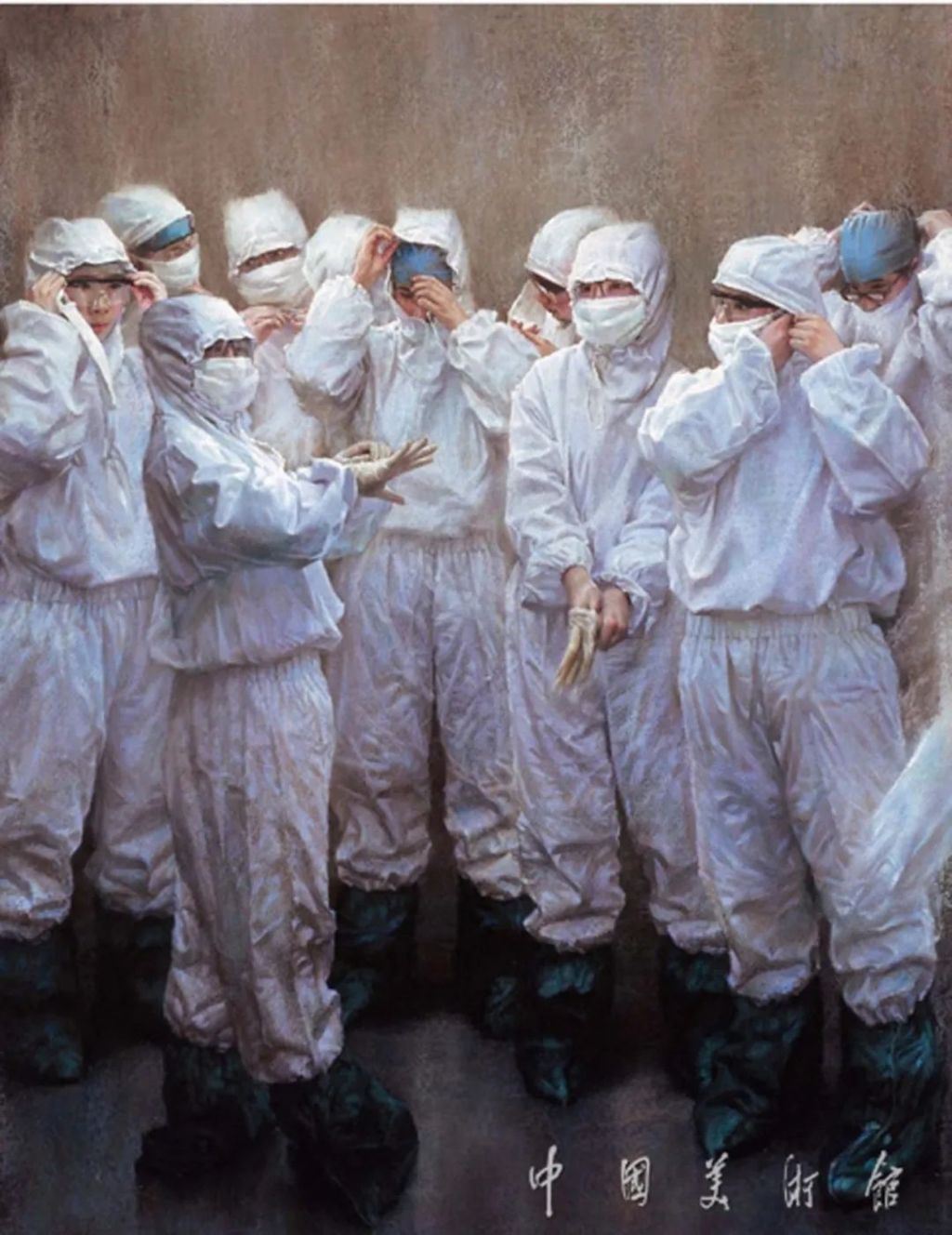 杜国浩 《洁白的屏障》 水粉画 纸本 2004年 150cm×116cm