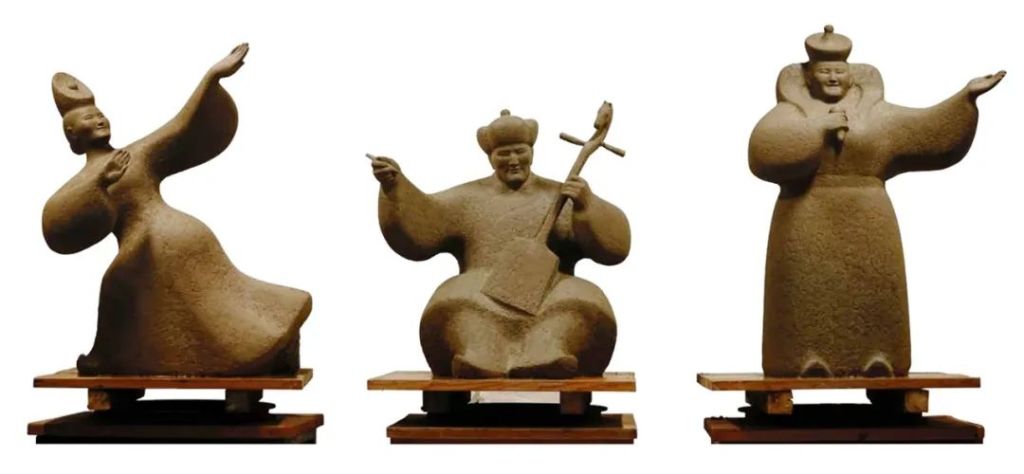 申红飙 《乌兰牧骑》 雕塑 玻璃钢 2019年 138cm×380cm×105cm