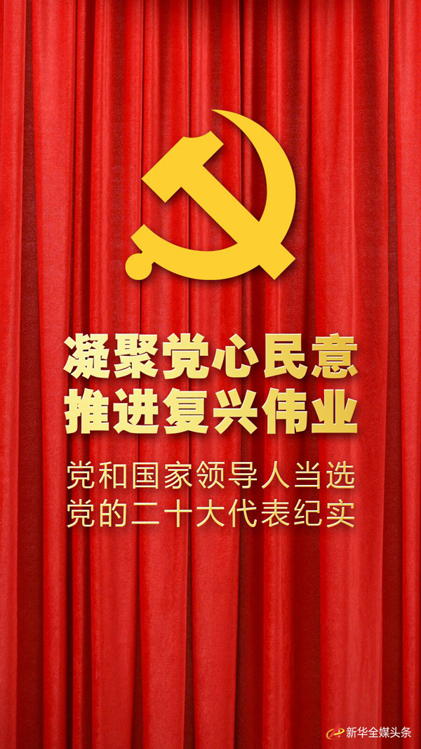 凝聚党心民意 推进复兴伟业——党和国家领导人当选党的二十大代表纪实