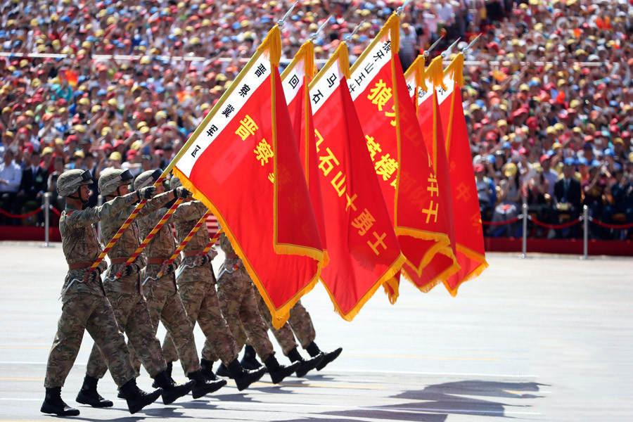 這是紀念世界反法西斯戰爭勝利及中國人民抗日戰爭勝利70週年的盛大