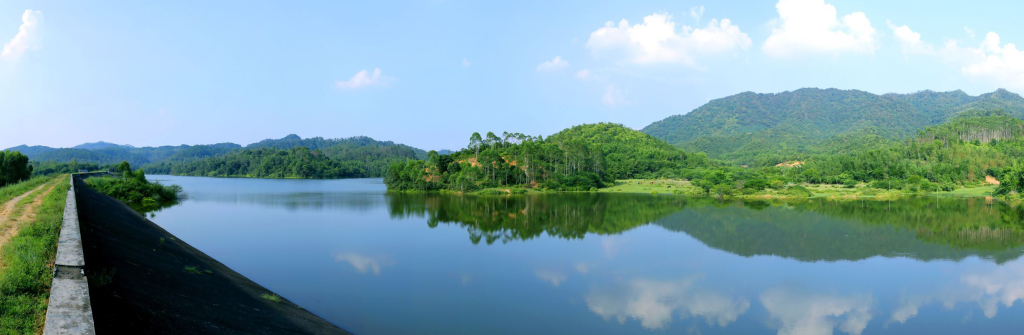 汝湖镇上围村村道昔日的上围村旧貌2019年财兴公司农业部水产健康养殖