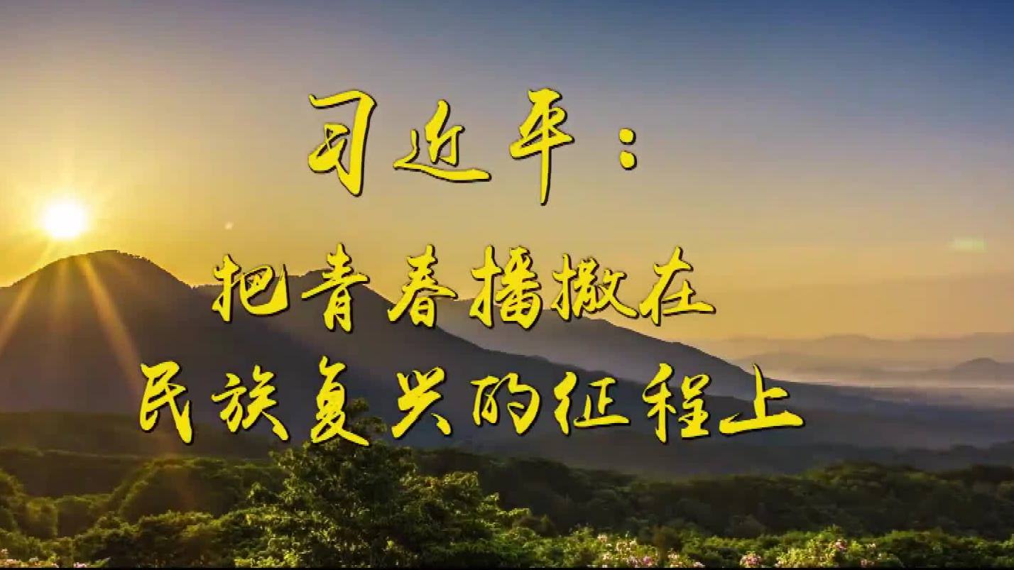 习近平：把青春播撒在民族复兴的征程上