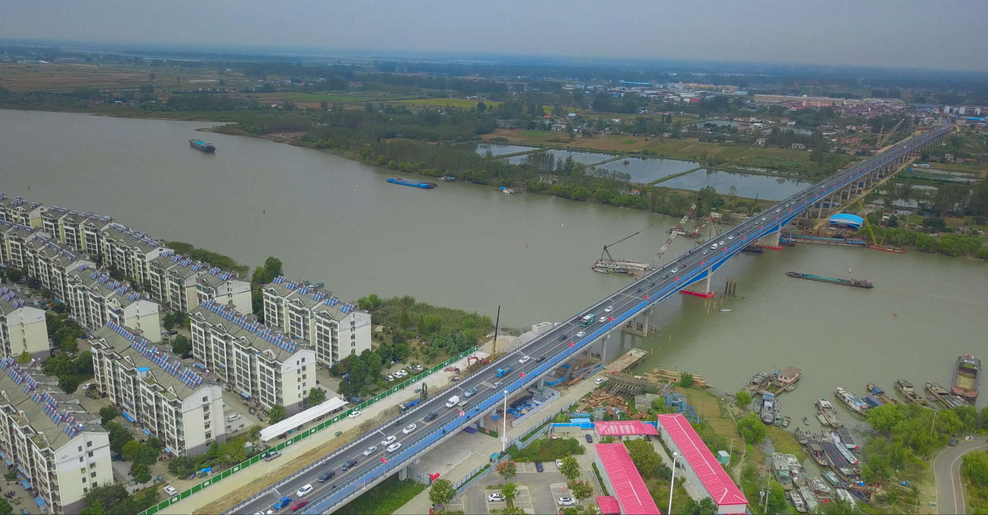 2020年6月30日上午,江苏省淮安市盱眙县淮河大桥改造工程宣布正式通车