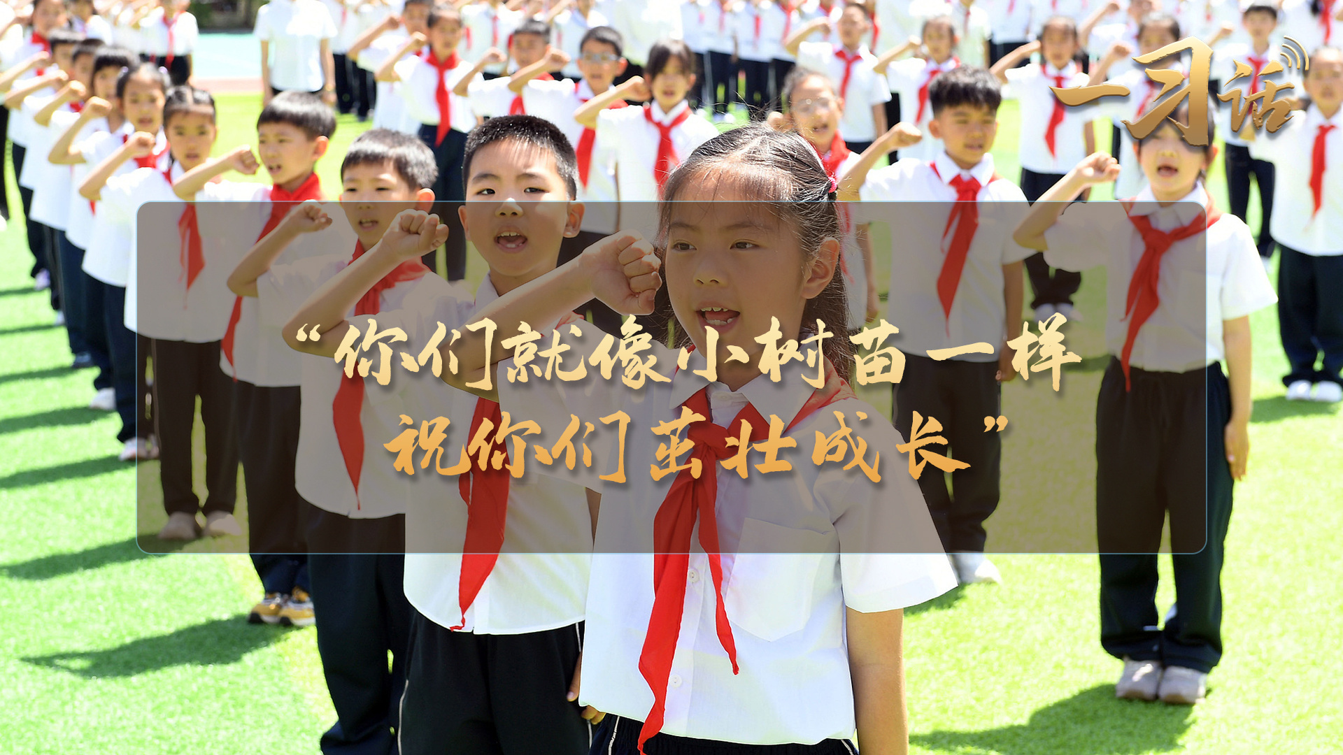 “你们就像小树苗一样，祝你们茁壮成长！”