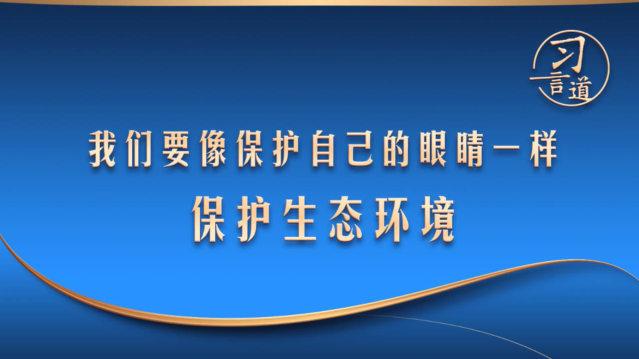 我们要像保护自己的眼睛一样保护生态环境
