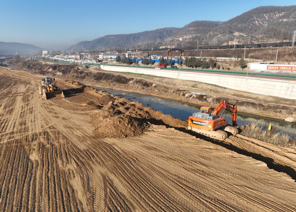 高标准农田建设项目的施工现场