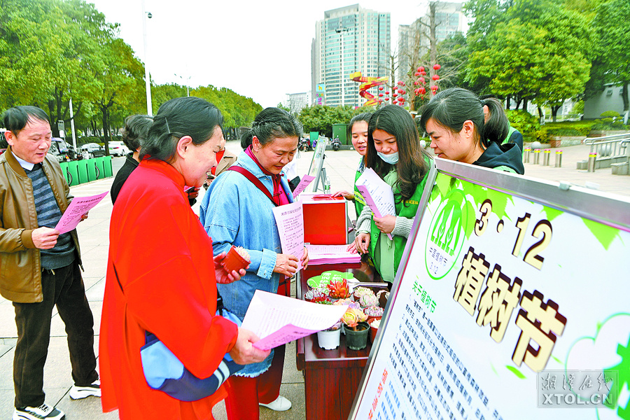 湖南湘潭：植树添绿 收获好春光
