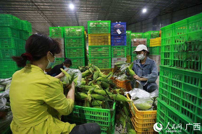 广西：连夜分装4万件支援上海生活必需品物资